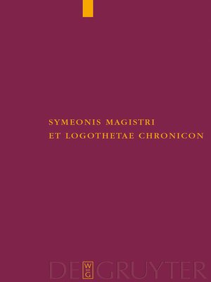 cover image of Symeonis Magistri et Logothetae Chronicon